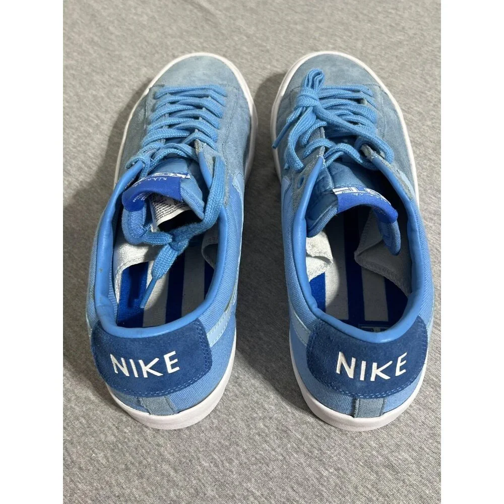 Nike SB Blazer Low‎ GT Shoes Mens Size 13 Blue Suede Grant Taylor DC7695-400
